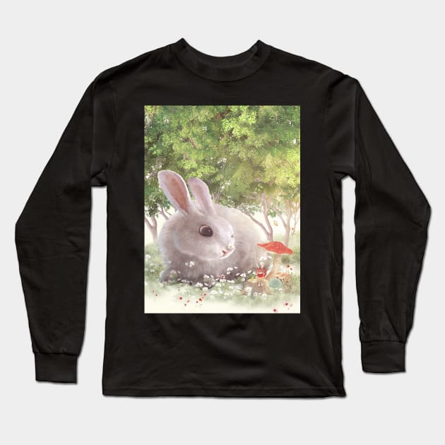 Bunny Flowers Long Sleeve T-Shirt by zkozkohi